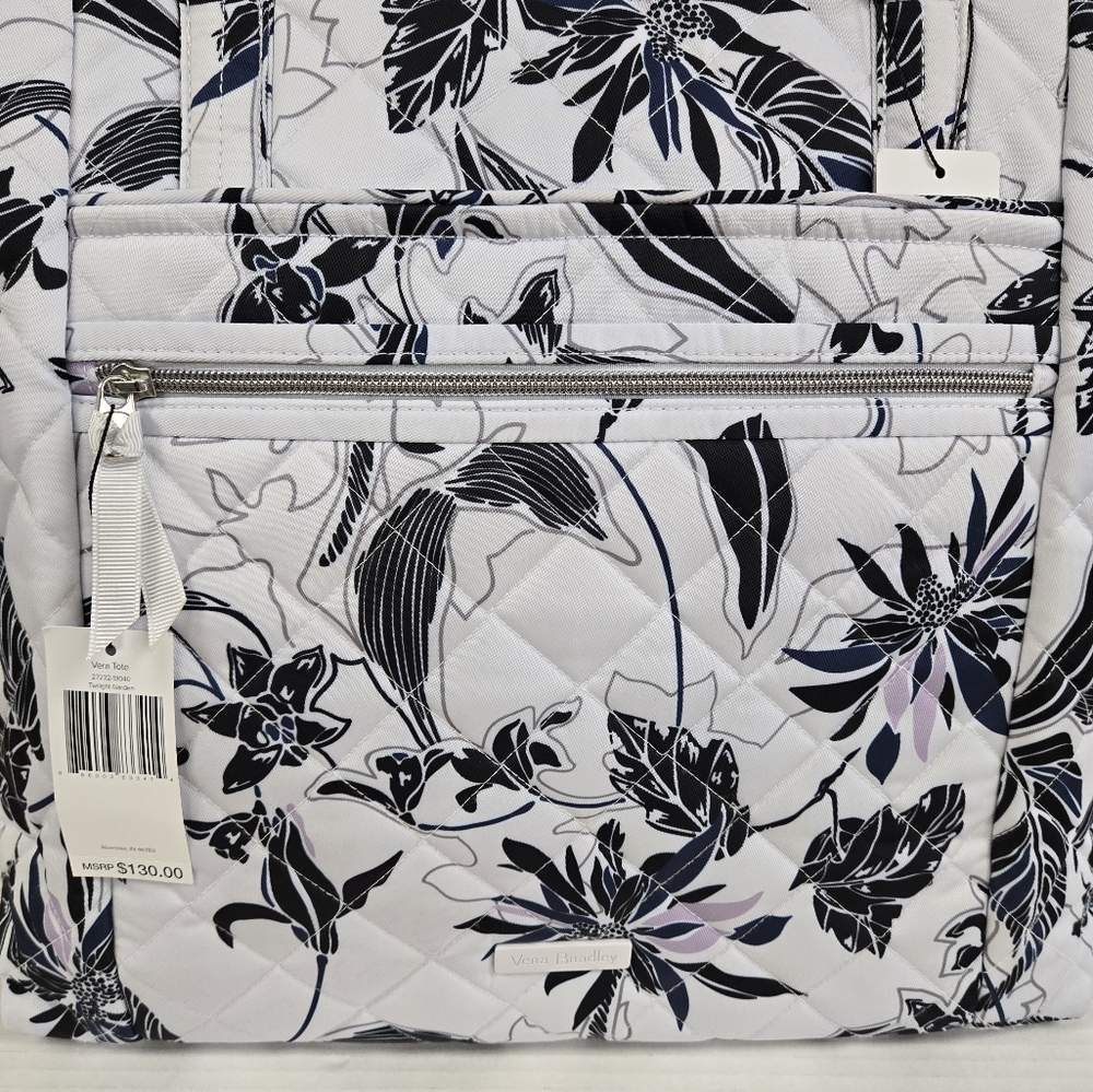 Vera Bradley Vera Tote Bag Twilight Garden - Picture 11 of 15